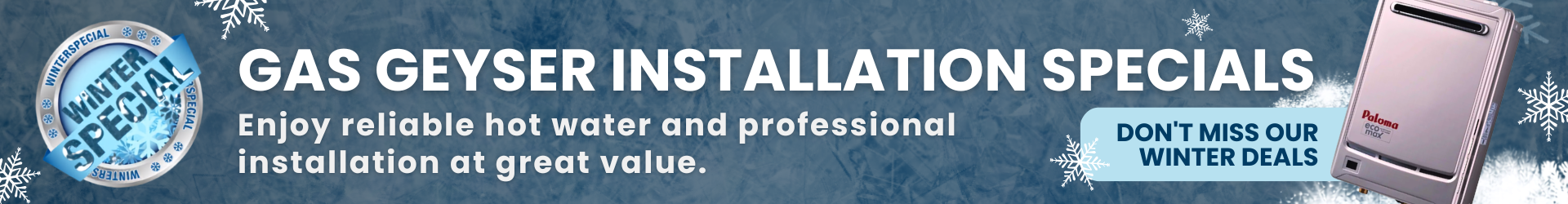 Professional Gas Geyser Installation at Special Rates